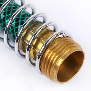 CABAX Garden Hose Kink Protector Coiled Spring Protector with Solid Brass Faucet Hoses Coupling Adapter Extension