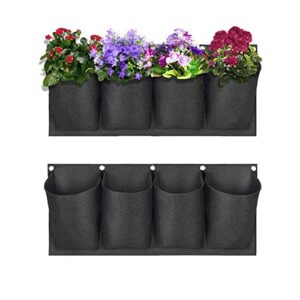 onev ft hanging wall planters for indoor, 4 pockets vertical garden planters hanging planting grow bags, garden plant accessories for yard doorway home decoration