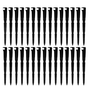 luter 50pcs irrigation drip support stakes plastic for 1/4″ drip lines tubing hose for gardens, flowers, plants, vegetable