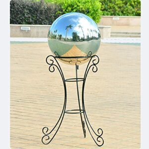 HomDSim 4pcs 5in/6in/8in Diameter Gazing Globe Mirror Ball,Silver Stainless Steel Polished Reflective Smooth Garden Sphere,Colorful and Shiny Addition to Any Garden or Home