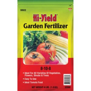 hi-yield (32086) garden fertilizer 8-10-8 (4 lbs.)