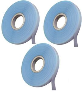 clear tie tape 300 feet x 1/2″ each roll/translucent stretch plant ribbon garden vinyl – 3 pack