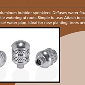 PATSONᵀᴹ 3 Pack Aluminum Bubbler Sprinkler Heads for Drip Irrigation Comes with 3 Spare Rubber Washers - Bubbler Dripper Bulb Gentle Watering System Soaker for use with Garden Hose
