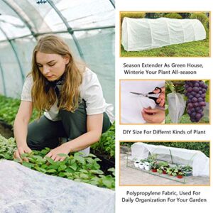 FINEST+ Plant Covers Freeze Protection 10ft×30ft, Reusable Floating Row Cover for Cold Weather, Garden Winterize Cover for Winter Frost Protection