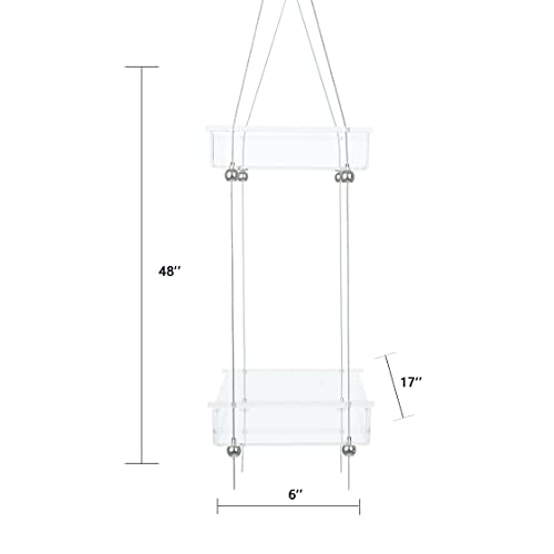 Auyeetek Acrylic Plant Wall Shelf Hanging Window Shelves for Plants Mount Stand Indoor Unique Planter Holder Succulent Herb Garden Artificial Christmas Decor Storage from Ceiling