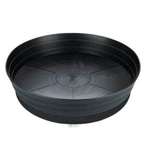 Garden Hour 25" Extra-Large Plant Saucers for Potted Plants & Felt Mat for Floor Protection - Plastic Plant Trays for Indoors No Holes - Extra-Deep Drip Trays for Potted Plants - 25W x 4.2D in.