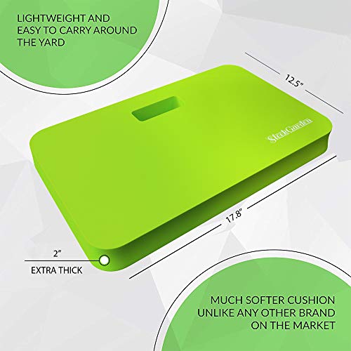 Sleek Garden Premium Thick Kneeling Pads Bath Floor Kneeler for Baby, Knee Pad Cushion for Pool | Thickest, Most Comfortable Foam Mat Kneeler for Yoga & Exercise,Waterproof (12.5"x17.8"x2, Green)