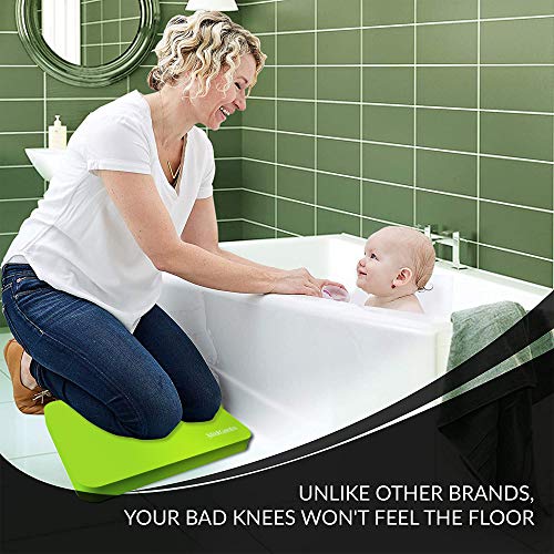 Sleek Garden Premium Thick Kneeling Pads Bath Floor Kneeler for Baby, Knee Pad Cushion for Pool | Thickest, Most Comfortable Foam Mat Kneeler for Yoga & Exercise,Waterproof (12.5"x17.8"x2, Green)