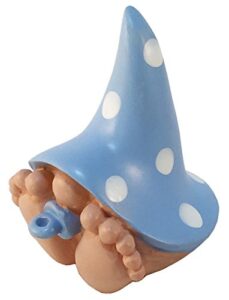 miniature baby gnome “toby” – the baby gnome with the polka dot blue hat for the fairy garden