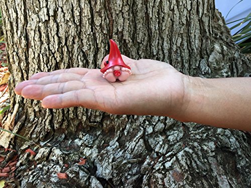 Miniature Baby Gnome “Toby” – The Baby Gnome with The Polka Dot Blue Hat for The Fairy Garden