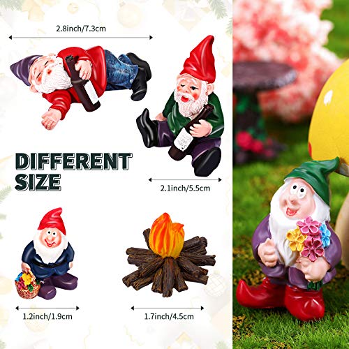 Jetec 10 Pieces St Patrick's Day Garden Mini Gnome Ornaments, Garden Dwarf Micro Landscape Decoration, Miniature Fairy Garden Statue Accessories for Outdoor, Potted Plant, Desktop