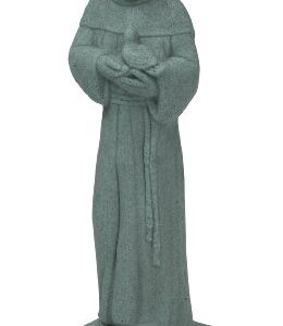 EMSCO Group Saint Francis Statue – Natural Granite Appearance – Made of Resin – Lightweight – 29” Height