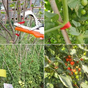 DrRobor Plant Tying Machine Tomato Tape Tool Fruit Twine Tool with 21 Rolls of Tape and 1 Box of Staple for Garden Vegetable Grape Cucumber Pepper