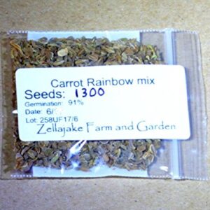 Rainbow Blend Carrot Heirloom Seeds - B258 (150 Seeds, 1/4 Gram)