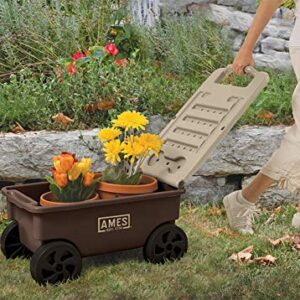 AMES 1123047100 Lawn Buddy Rolling Garden Cart