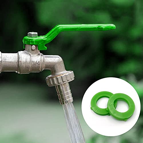 Yanwoo 50pcs Green Leak Preventing Silicone Washer Gasket for Standard 3/4" Garden Hose Fittings, Nozzles and Water Faucet, Pack of 50