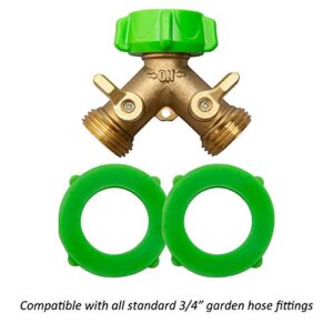 Yanwoo 50pcs Green Leak Preventing Silicone Washer Gasket for Standard 3/4" Garden Hose Fittings, Nozzles and Water Faucet, Pack of 50