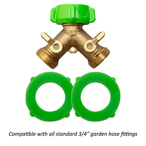 Yanwoo 50pcs Green Leak Preventing Silicone Washer Gasket for Standard 3/4" Garden Hose Fittings, Nozzles and Water Faucet, Pack of 50