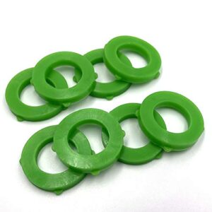 Yanwoo 50pcs Green Leak Preventing Silicone Washer Gasket for Standard 3/4" Garden Hose Fittings, Nozzles and Water Faucet, Pack of 50