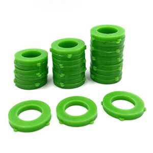 Yanwoo 50pcs Green Leak Preventing Silicone Washer Gasket for Standard 3/4" Garden Hose Fittings, Nozzles and Water Faucet, Pack of 50