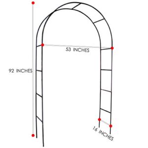 1. GO Steel Garden Arch, 7'8" High x 4'5" Wide, Garden Arbor for Various Climbing Plant, Outdoor Garden Lawn Backyard