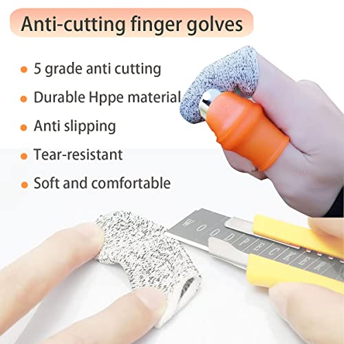 Gardening Thumb Knife with Case, Finger Pruner for Gardeners, Finger Knife-Plants Picking Trim Tools, Orange Thumb Cutter Gardening Tools Kit for Picking Plant Fruit Vegetable