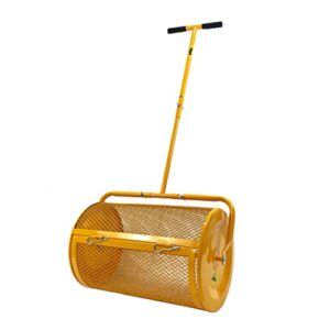 simpo peat moss spreader compost spreader lawn & garden spreader 24″ x 16″ x 59″ long adjustable handle