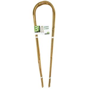 3 feet natural u-hoops bamboo, mininfa garden trellis, bamboo trellis u-shape for plant support – 3 pack