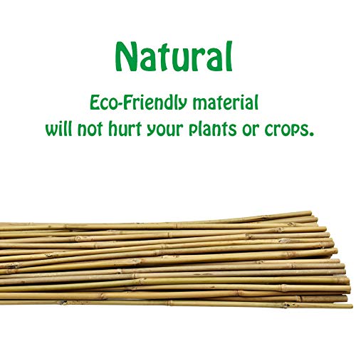 3 Feet Natural U-Hoops Bamboo, Mininfa Garden Trellis, Bamboo Trellis U-Shape for Plant Support - 3 Pack