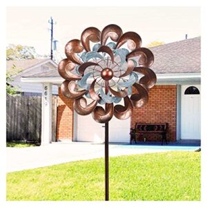 84 inch garden metal wind spinner gifts for women mom-pinwheels kinetic art windmill for yard lawn patio& garden decor outside