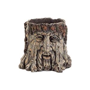 Bits and Pieces - Tree Face Garden Planter - Durable Polynesian Indoor-Outdoor Urn for Plants - Forest Inspired Whimsical Garden Décor