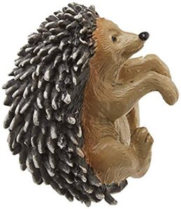 top collection 4280 hedgehog flower pot hugger figurines, tan, brown