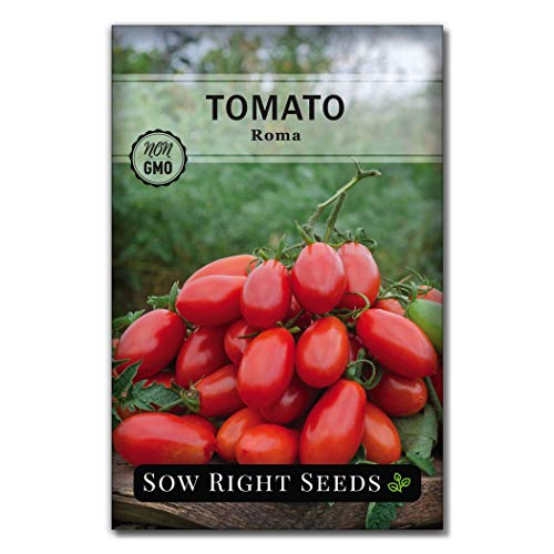 Sow Right Seeds - Roma Tomato Seed for Planting - Non-GMO Heirloom Packet with Instructions to Plant a Home Vegetable Garden - Great Gardening GIF (1)