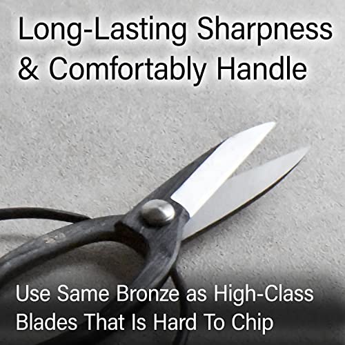 Japanese Suiryu Bonsai Scissors - Traditional Hasami Pruning Shears, Japanese Bonsai Garden Tools, Made in Japan (7.87inch)