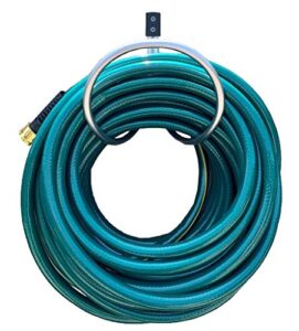 upcaddy hose hanger wall mount, holds 25 to 125 feet of 3/4 inch hose – aluminum hose hook