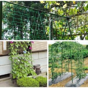 HHTHH Green Trellis Netting 5x60 ft Heavy Duty Garden Trellis Netting Polypropylene Plant Support Net for Climbing Vegetables Fruits Flowers