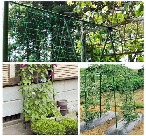 HHTHH Green Trellis Netting 5x60 ft Heavy Duty Garden Trellis Netting Polypropylene Plant Support Net for Climbing Vegetables Fruits Flowers