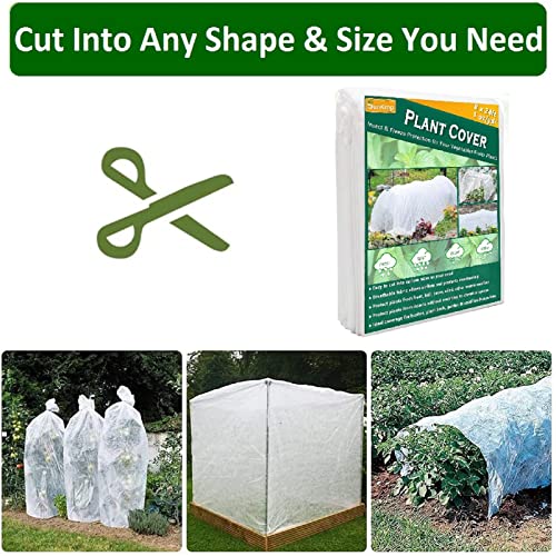 SunKrop Plant Covers Freeze Protection, 1oz/yd² 8x24ft Non-Woven Floating Row Cover Vegetable Shade Cloth for Greenhouse, Garden Winter Blanket for Frost Cold Weather Sun Insect Protection Tarp Wraps