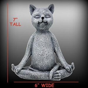 Funny Guy Mugs Garden Gnome Statue - Middle Finger Cat - Indoor/Outdoor Garden Gnome Sculpture for Patio, Yard or Lawn