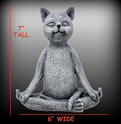 Funny Guy Mugs Garden Gnome Statue - Middle Finger Cat - Indoor/Outdoor Garden Gnome Sculpture for Patio, Yard or Lawn