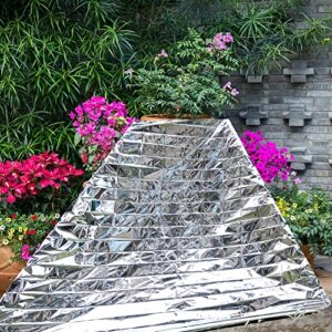 Plant Growth Mylar Films High Reflective Mylar Film Garden Greenhouse Covering Foil Sheets for First Aid Blanket Growth Room Camping Simple Tent,82.6 x 51.2 Inch(2 Pieces)
