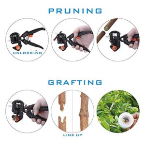 KTKT Grafting Tool Kit, Garden Pruner Tools, Perfect for Fruit Trees Grafting, Including Grafting Tapes, Grafting Knife & Replacement Blades