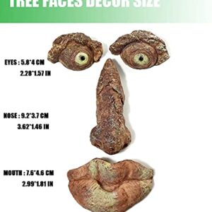 EIIORPO Tree Faces Decor Outdoor,Tree Face Outdoor Statues Old Man Tree Hugger Bark Ghost Face Facial Features Decoration Funny Yard Art Garden Decorations for Halloween Easter Creative Props.(D)