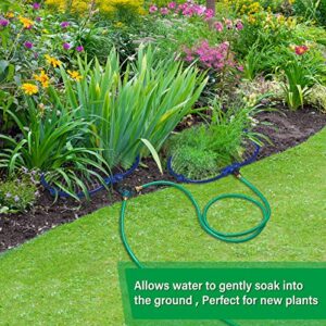 ZZM 360°Tree Water System Tree Watering Ring Circle Sprinkler and Irrigation System Targeted Water with Y Hose Splitter for New Tree Outdoor Plants Raised Garden Beds Shrubs