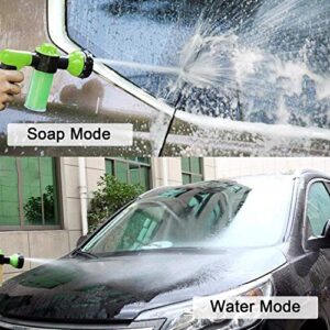 Hose Soap Sprayer Nozzle 8 Patterns, Car Wash Soap Sprayer Foam Sprayer Gun with 3.5oz/100cc Soap Dispenser Bottle, Washing Mitt, Garden Hose Nozzle Sprayer for Cleaning, Plant Watering, Showering Pet