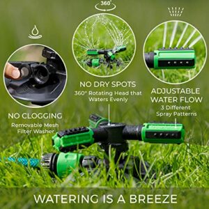 CARPATHEN Garden Sprinkler 360 Rotating - Sprinklers for Yard - Perfect as DIY Irrigation Sprinkler System for Large Area - Lawn Sprinkler That Easily Connects to Your Garden Hose