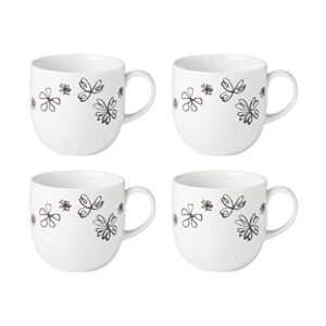 kate spade ks garden doodle 4pc mugs, 2.95, white