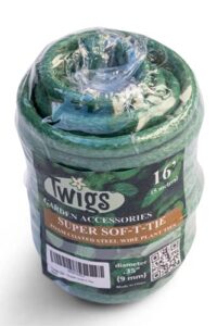 twigs ga – super sof-t-tie. (single pack) soft, foam covered wire for plant support. great tomato ties , grape ties. any fast growing, fragile plant in the garden ties.
