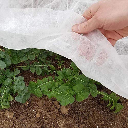 Kasbon Plant Covers Freeze Protection & Plant Blanket Fabric 8Ft x 26Ft Rectangle Plant Cover for Winter Frost Protection & Plant Growth Season(Includes 6pcs Garden Stakes)