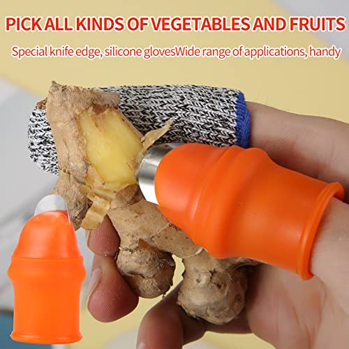 Garden Silicone Thumb Knife 14pack,Harvesting Tool,Separator Finger Gardening Tools,Vegetable Plant Fruit Picking Knife